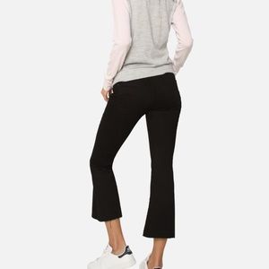 James Jeans Kiki Black Raw Cropped Flair Jeans